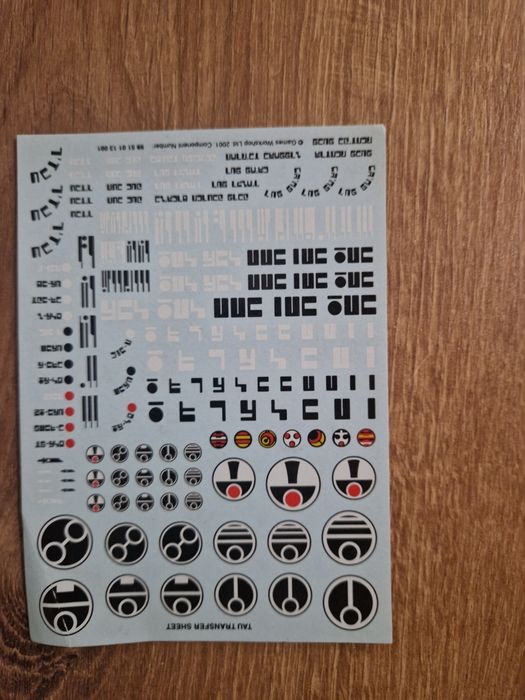 Kalkomanie Warhammer 40k, Eldar, Drukhari, SW, SM, Orks, Necrons , Tau