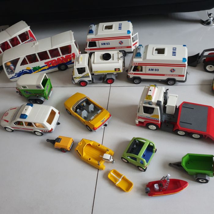 Playmobil samochody mega zestaw +ludziki