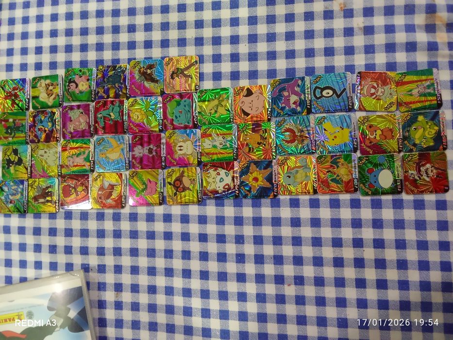 Cartas quadradas pokémons staks 1995 a 2001