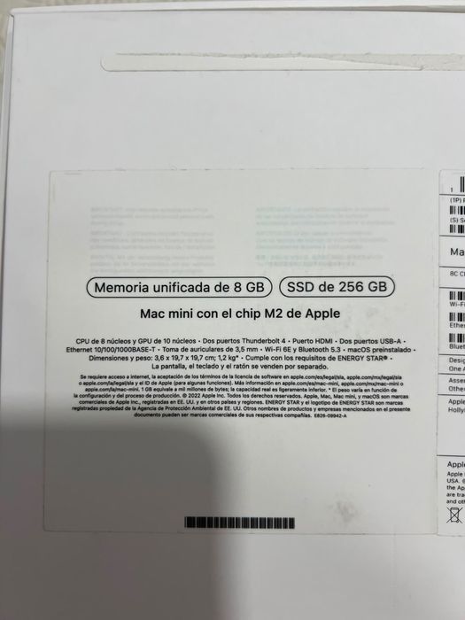 Mac Mini chip M2 256gb