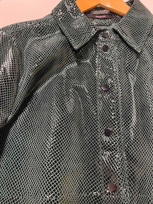 Замшева рубашка/куртка SCOTCH&SODA Maison Scotch 38р. Зеленого кольору