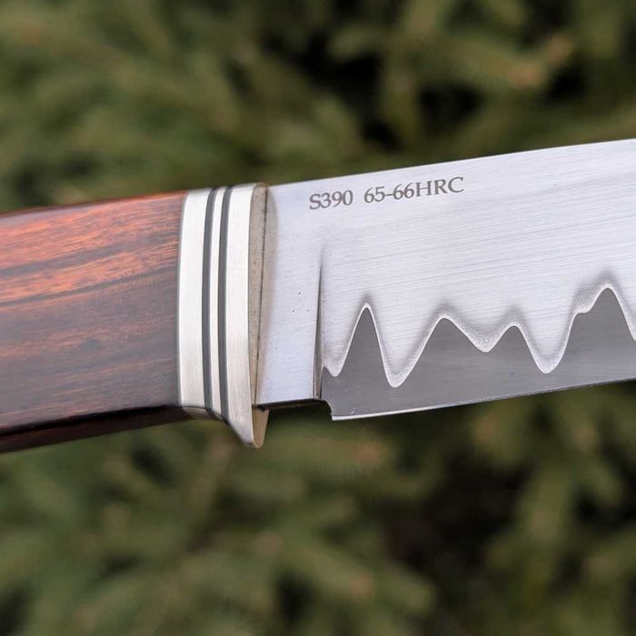 Ніж ручної роботи Хантер №470 зі сталі S390 (ламінат San Mai)