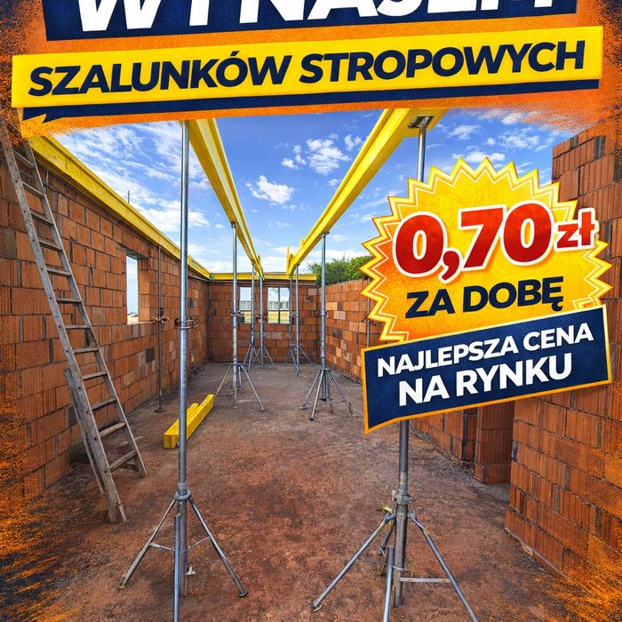 NAJTANIEJ wynajem szalunkow stropowych 0,70 zł m2 Dostawa HDS