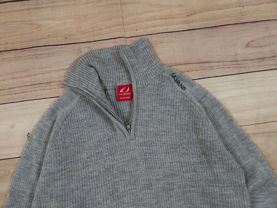 ULVANG Sweter Męski Wełniany Zip Neck Logowany r. L