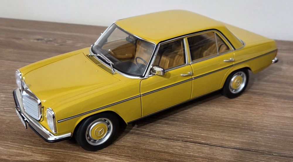 Mercedes W115 Norev 1:18 Yellow Bahama.