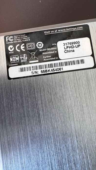 Disco Externo Iomega 320 GB