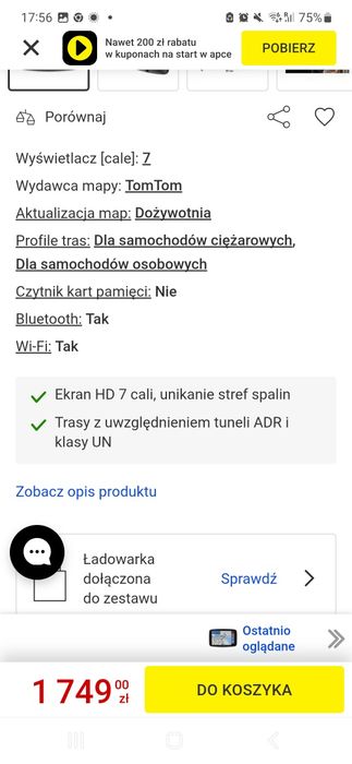 Tom Tom go expert 7 plus HD Jak nowa Fabryczna folia ! !!