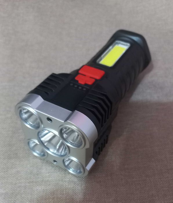 перезаряжаемый светодиодный фонарь с боковым освещением 5 светодиодов