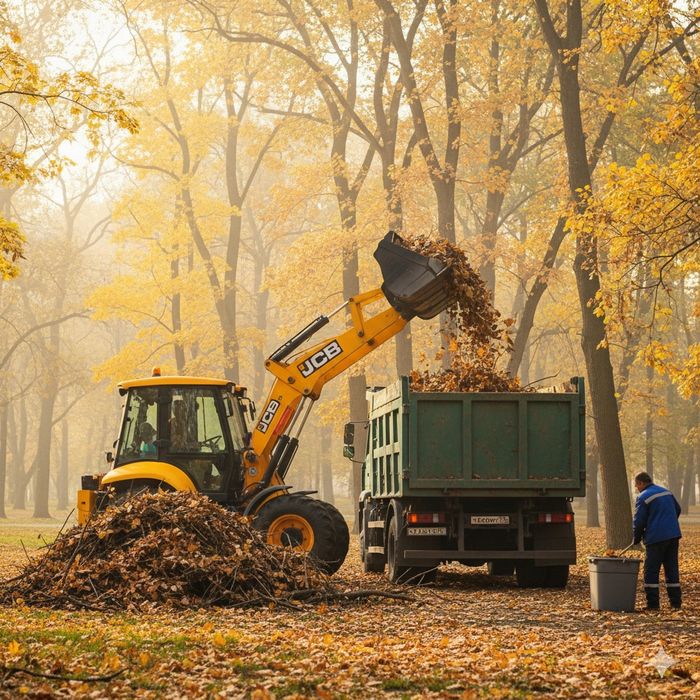 Вивіз! Листя,Гілки,Пні,Сміття КамАЗом.Оренда Екскаваторів/Навантажувач