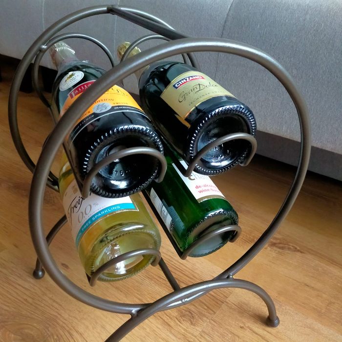 NOWY Stojak regał na wino vintage metalowy