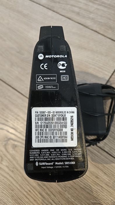 Modem/router Motorola SB6001i TV kablówka internet
