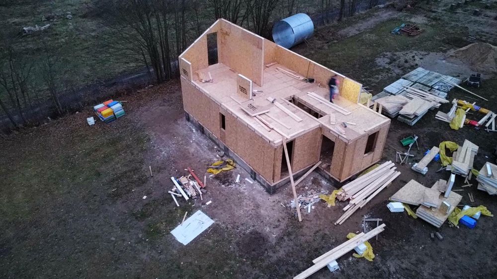 Panele Sip, Dom modułowy energooszczędny, Letniskowy, Garaż