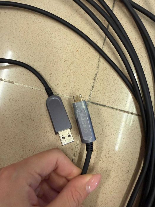 Fiber optic cable USB A → USB C, 10m