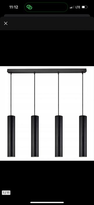 Lampa wisząca, żyrandol tuby LED