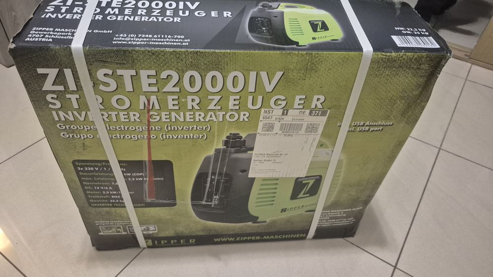 Інверторний генератор 2квт  Zipper ZI STE 2000