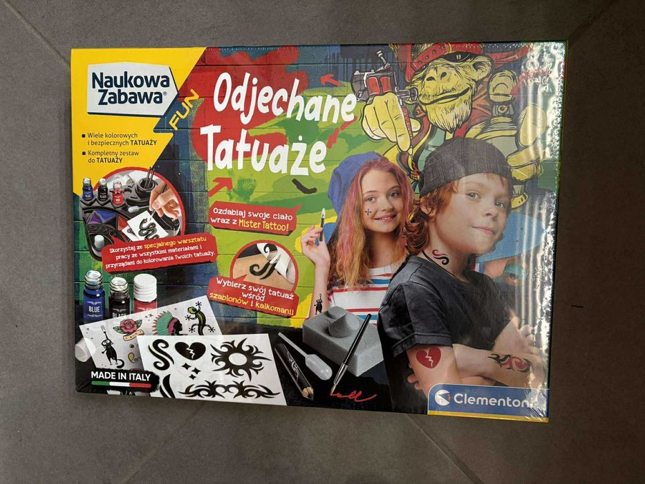 Zestaw zmywalnych tatuaży dla dzieci nastolatków Clementoni
