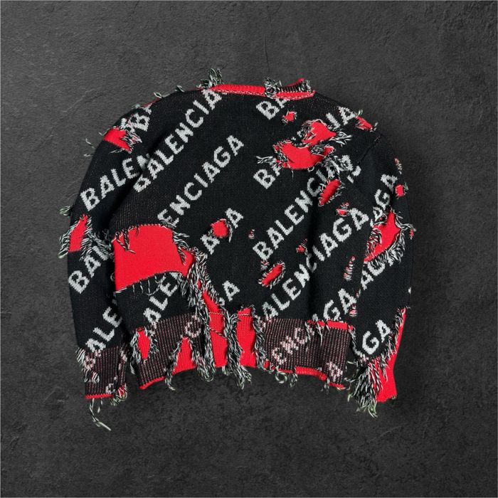 Balenciaga Destroyed Crewneck Sweater