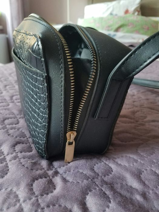 Mini torebka, krokodyl, alligator, little black