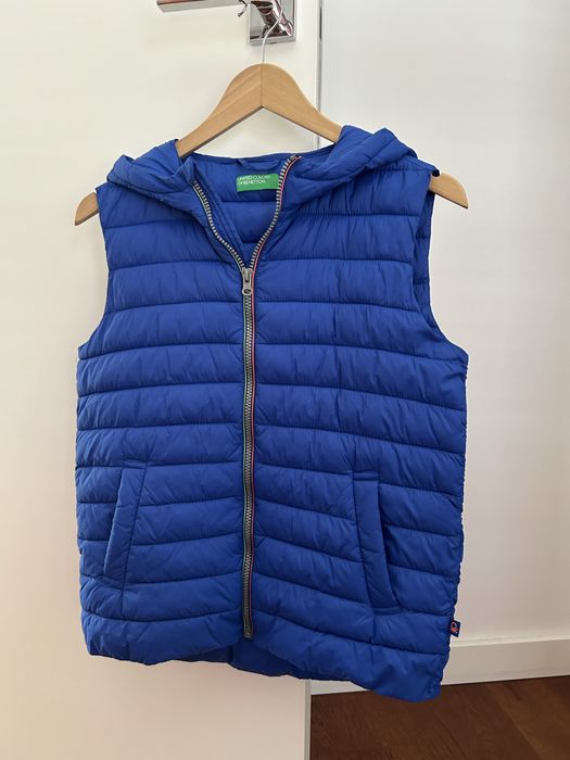 Kamizelka niebieska Benetton 150cm 10-11 lat