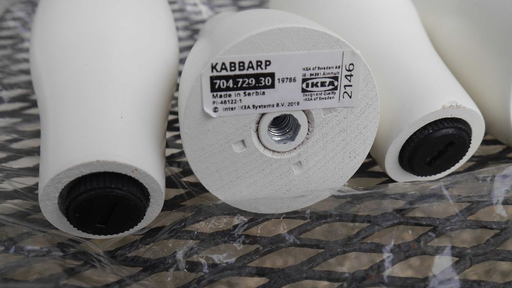 IKEA - pés brancos para móveis / furniture white feet - KABBARP