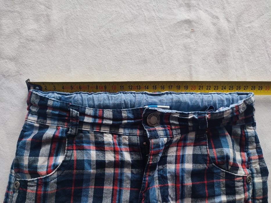 Spodenki szorty w kratę rozmiar 104 topolino