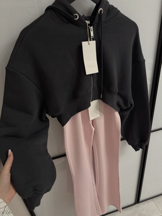 S штани zara кльош, зара облягаючі штани, обтислі штани, оригінальні штани зара, zara flare pants, рожеві чорні шоколадні коричневі штани