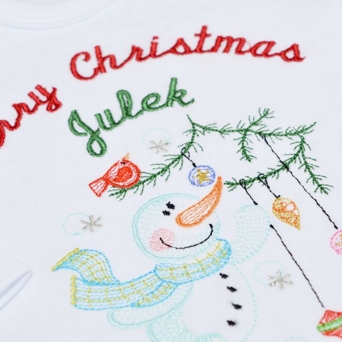 Body święta z imieniem dziecka, haft