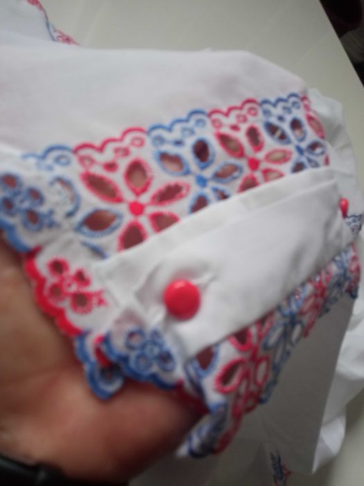 Biała lekka piżama długie spodnie r 40/42