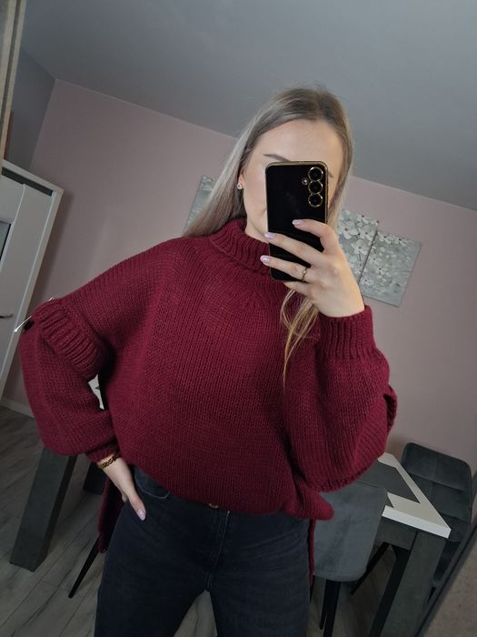 Sweter bordowy okazja