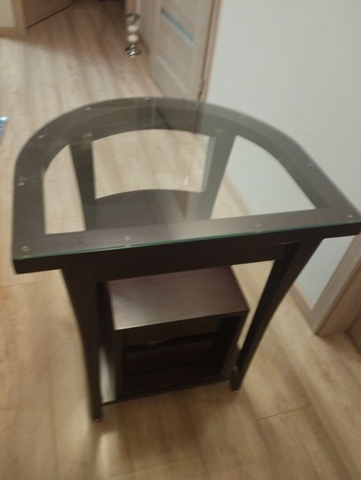 Komoda wenge szklany blat