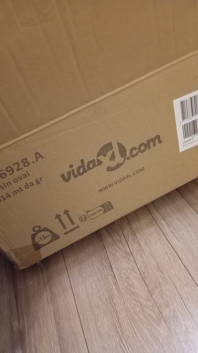 Nowa umywalka nablatowa vidaxl szara