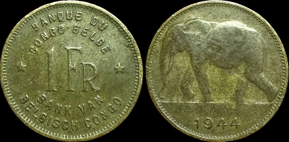 1 Franco - 1944 - Congo Belga