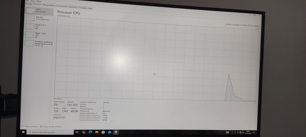 Komputer Gamingowy i5 + GTX 1050 Ti + 16 GB RAM + SSD gotowy do pracy