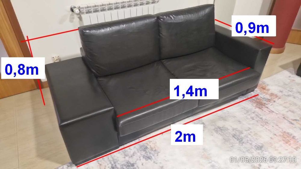 Conjunto de sofás 3+2 lugares estilo moderno.