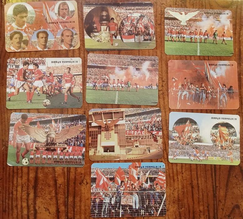 Lote de 10 Calendários de Bolso Vintage SL Benfica Diabos Vermelhos – 1987