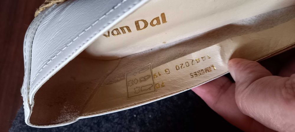 Van dal espadryle skóra naturalna ecru r.7