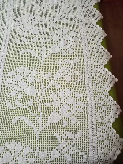 Colcha em crochet feita à mão de casal