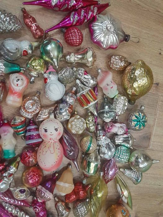 Елочные игрушки СССР новорічні іграшки  Ялинкові