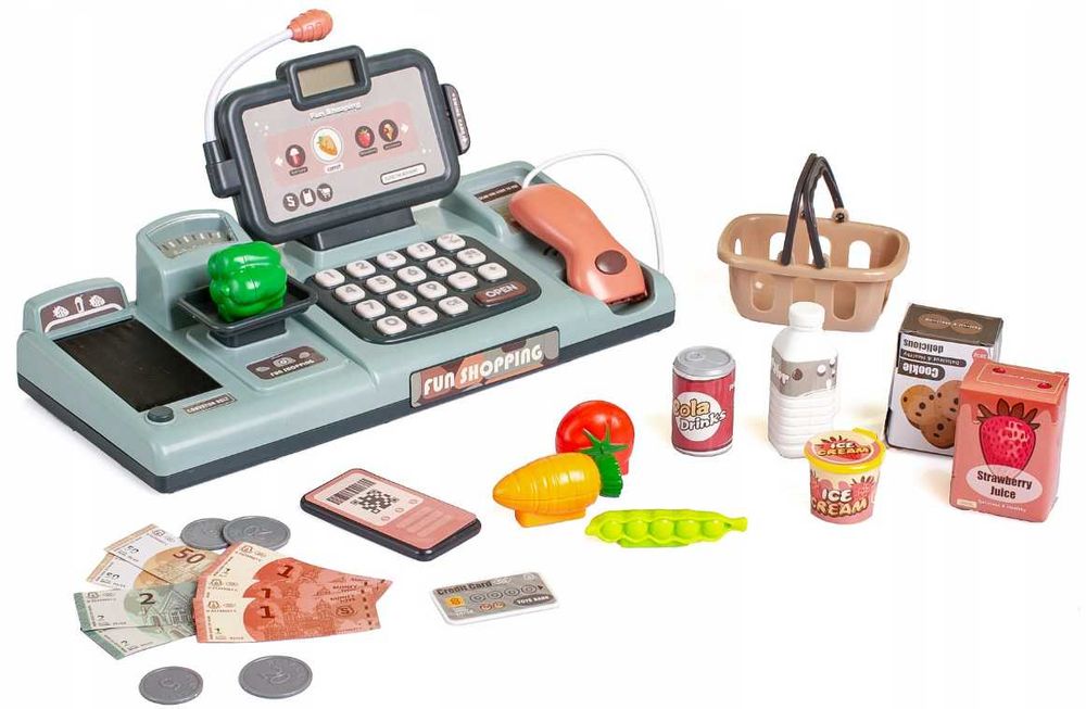 Interaktywna kasa sklepowa dla dzieci – zabawka edukacyjna NOWA
