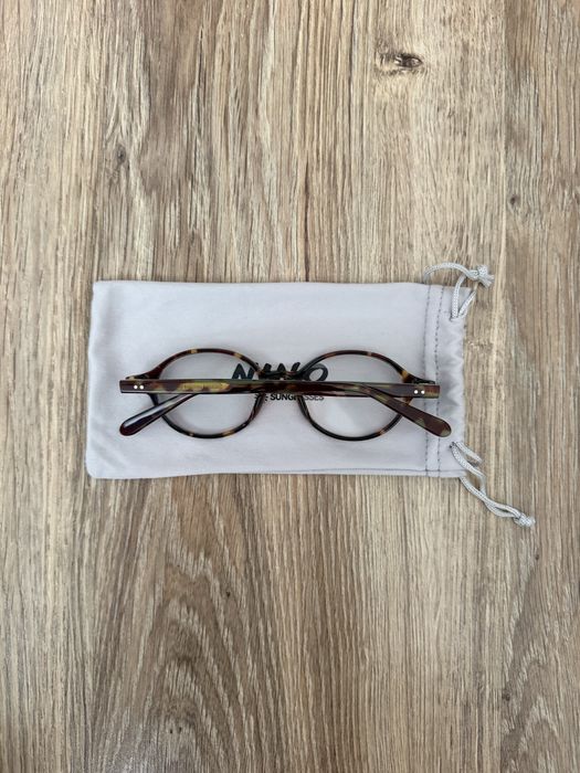 Okrągłe okulary zerówki Grace (szylkretowe) w etui