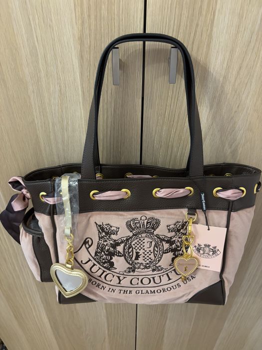 Torba shopper Juicy Couture pudrowy róż