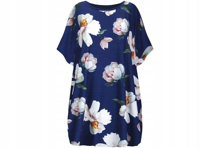 Kobieca Bluzka Z Uroczym Nadrukiem 54/56 7xl/8xl