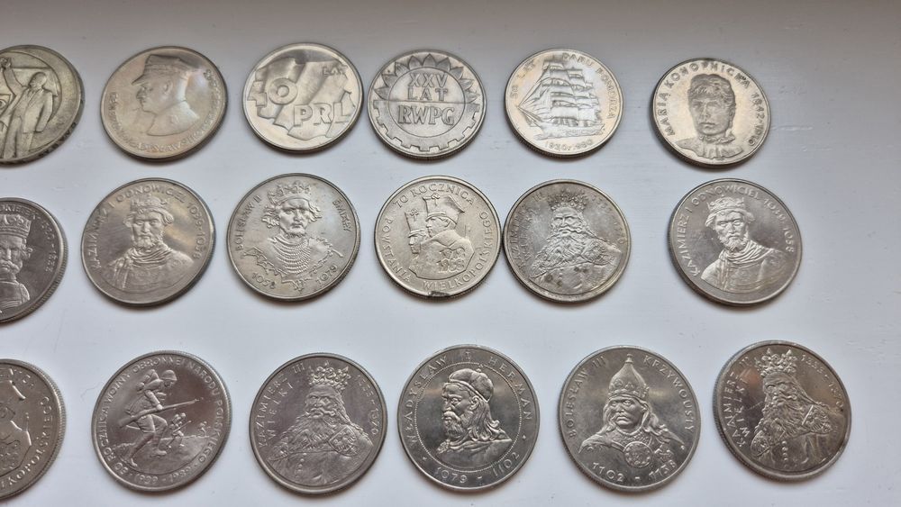 Monety konopnicka żaglowiec rubel lenin król polski