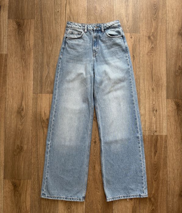 Жіночи джинси pull&bear широкі блакитні сині