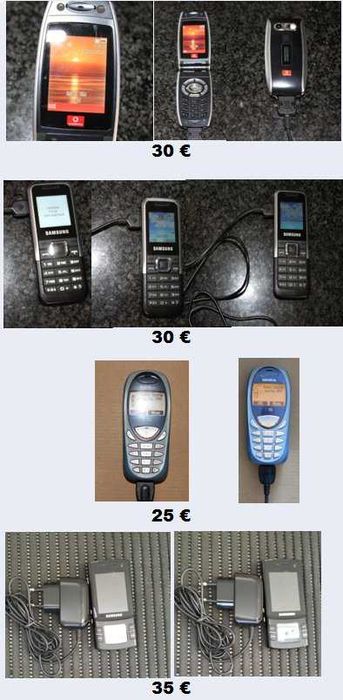 4 Telemóveis Vintáge.
Apenas Chamadas e Sms`s.