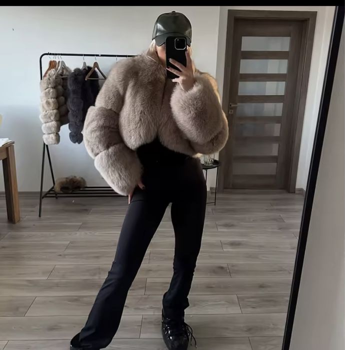 Kontantto futro kurtka czarna naturalna xs-3xl