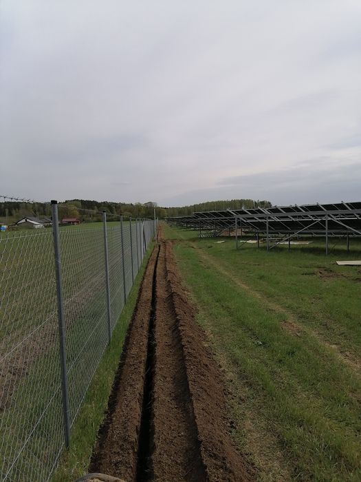 Wykop liniowy wykop pod przewody elektryczne  fotowoltaike pod wode