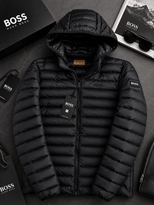 HUGO BOSS PREMIUM!Нова Чоловіча осіння куртка брендова чорного кольору,легка зимова куртка для чоловіків