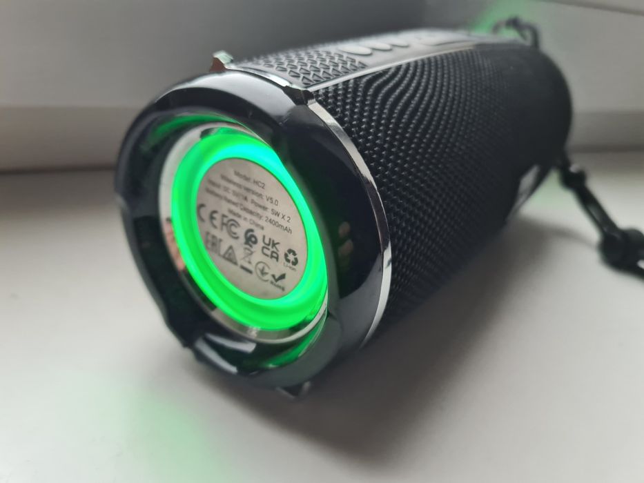 Новая блютуз колонка светодиодная подсветка.