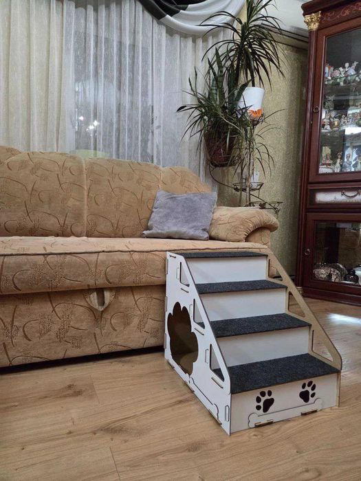 Приліжкова драбинка портативна для собак з будкою сходинки